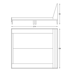 ابعاد دقیق تخت دو نفره آذین BR122