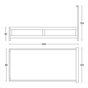 ابعاد دقیق تخت یک نفره بهرنگ BR131