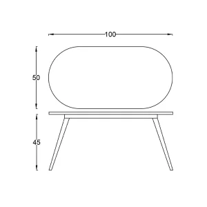 ابعاد دقیق میز جلو مبلی آذین TF252