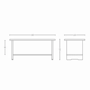 ابعاد دقیق میز جلو مبلی صدف TF256