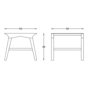 ابعاد دقیق میز عسلی چیکا TF260