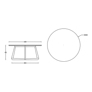 ابعاد دقیق میز جلو مبلی نگار TF271