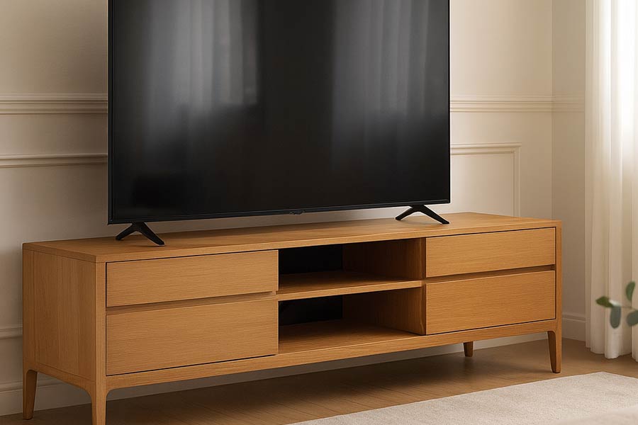 Entertainment Centers، اطراف تلویزیون را با کابینت‌ها و قفسه‌های اضافی احاطه می‌کنند.