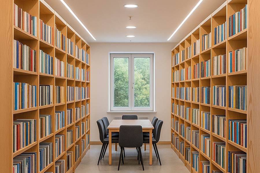 کمدهای کتابخانه، به‌دلیل طراحی خاص خود، محیطی زیبا و منظم ایجاد می‌کنند.